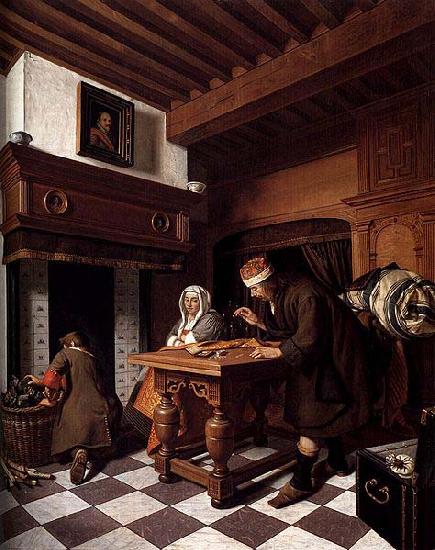 Cornelis de Man A Man Weighing Gold. Germany oil painting art